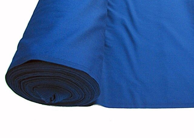 POOL SNOOKER BILLIARD TABLE FELT / CLOTH SINGLE SIDED WOOL SUITS 7"/8" - BLUE - INCLUDES 6 CUSHION FELTS