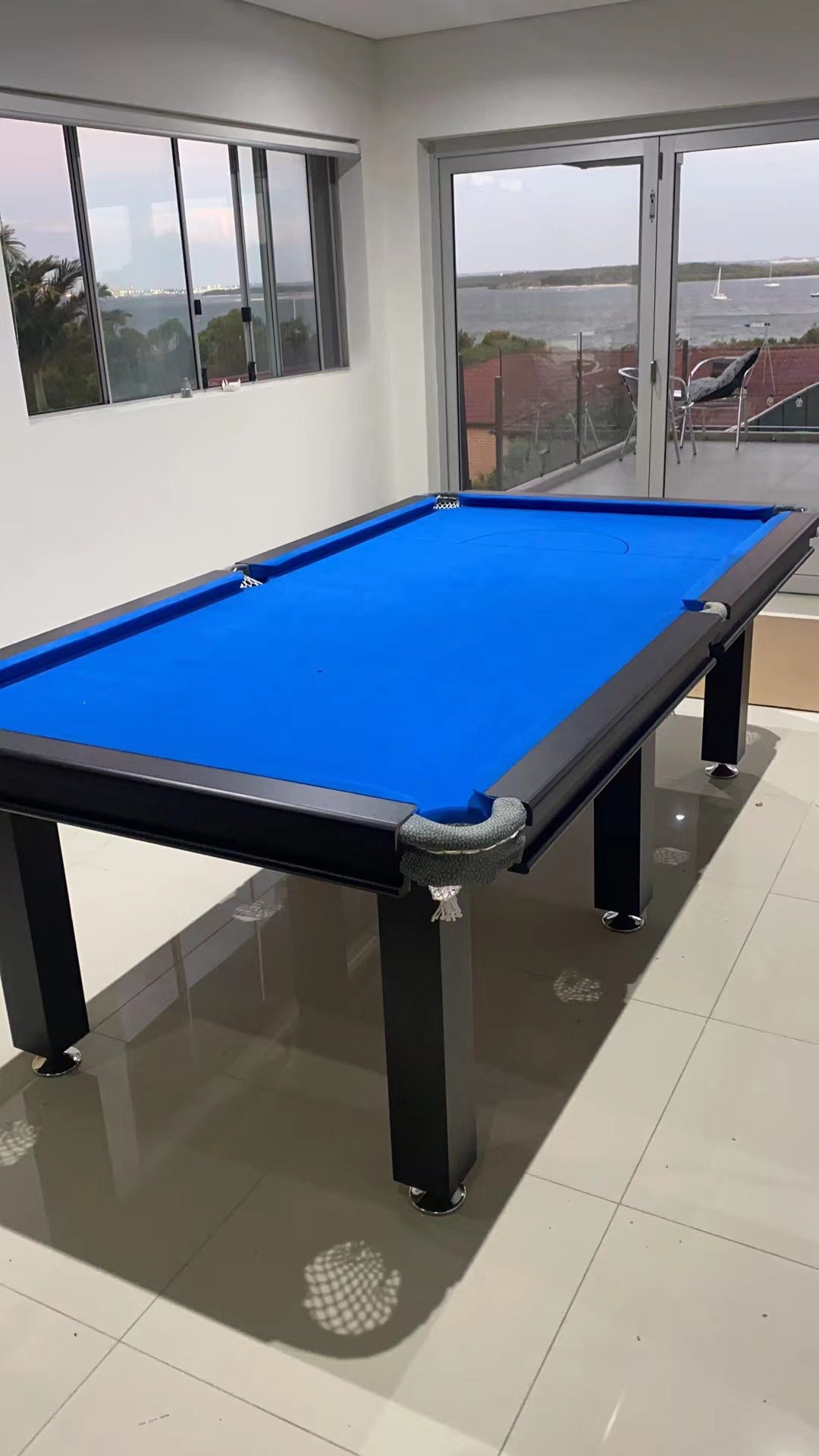 PICK UP - POOL TABLE 8FT SNOOKER BILLIARD TABLE 25mm TABLE TOP - WITH FULL SIZE TABLE TENNIS TOP