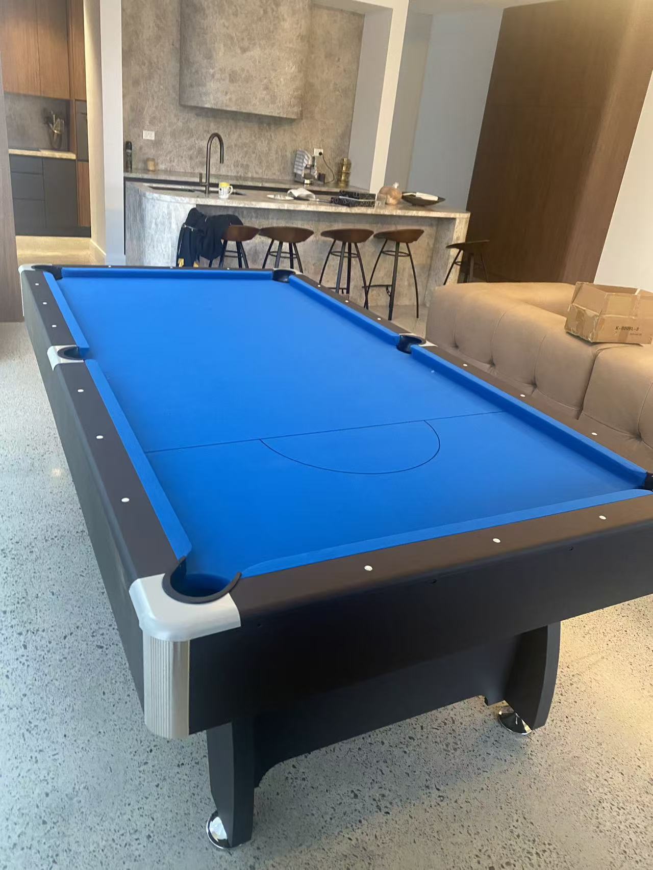 DELIVERY - PUB SIZE POOL TABLE 8FT SNOOKER BILLIARD TABLE 25MM TABLE TOP WITH BALL RETURN