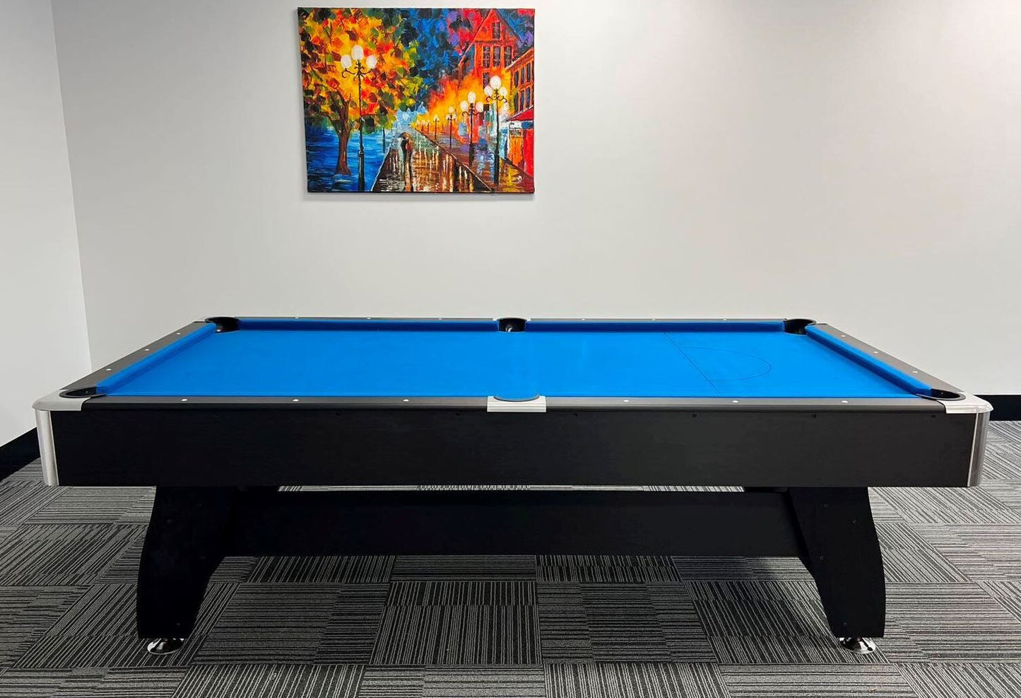 PUB SIZE POOL TABLE 8FT SNOOKER BILLIARD TABLE 25MM TABLET TOP DARK WALNUT