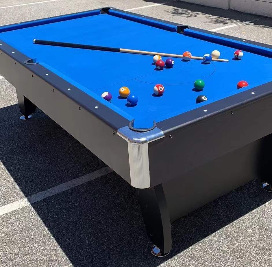 PUB SIZE POOL TABLE 8FT SNOOKER BILLIARD TABLE 25MM TABLE TOP WITH BALL RETURN