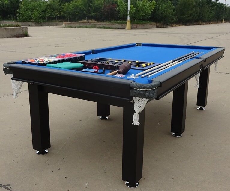 PICK UP - POOL TABLE 8FT SNOOKER BILLIARD TABLE 25MM TABLE TOP WITH NET POCKETS AND FULL ACCESSORIES