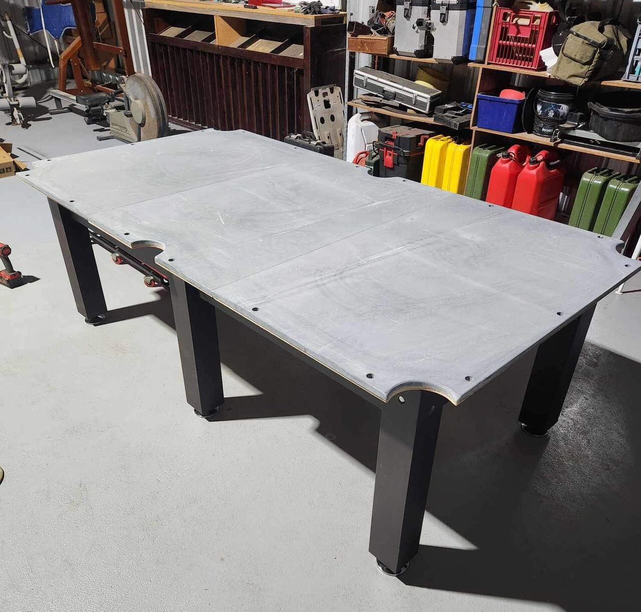 PICK UP - Brand New 8FT SLATE Pool Table Billiard Snooker Table With Full Size Table Tennis Top