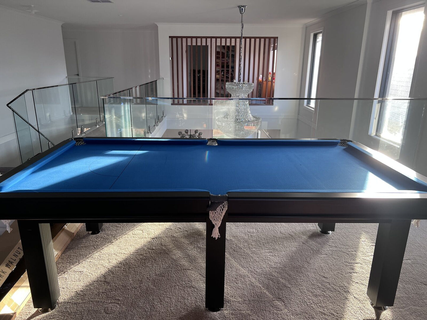 PICK UP - Brand New 8FT SLATE Pool Table Billiard Snooker Table With Full Size Table Tennis Top