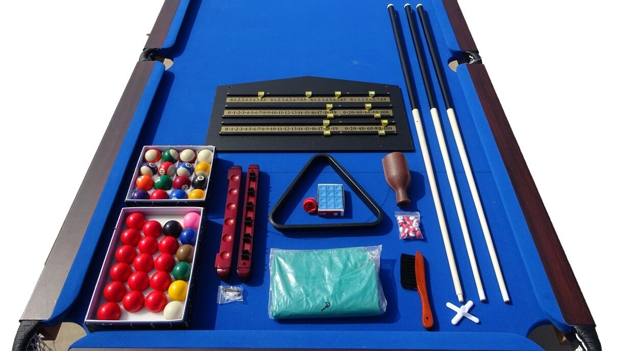 PICK UP - Brand New 8FT SLATE Pool Table Billiard Snooker Table With Full Size Table Tennis Top