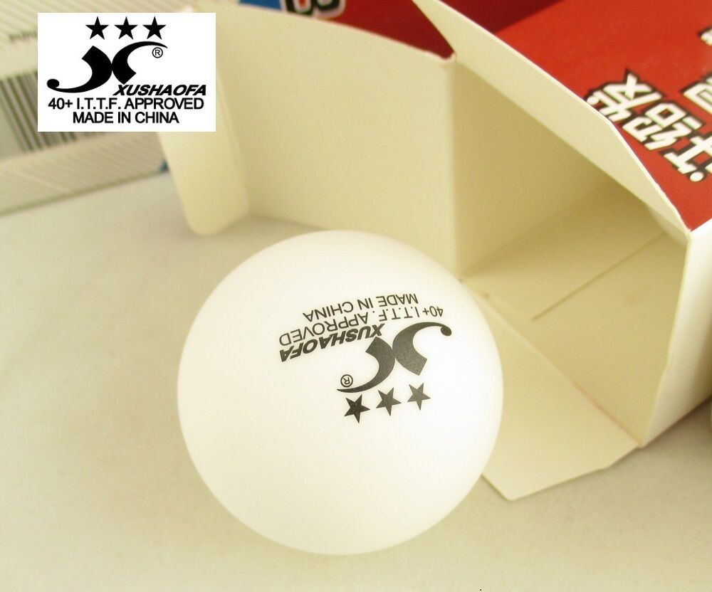 Xu Shao Fa 3 Star Table Tennis Balls - 60 Balls - NEW PLASTIC BALL ITTF 40+