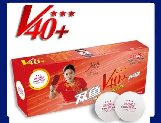DOUBLE FISH 3 Star Table Tennis Balls - 30 Balls - Best Quality V40+ Volant 3 Stars Table Tennis Ball