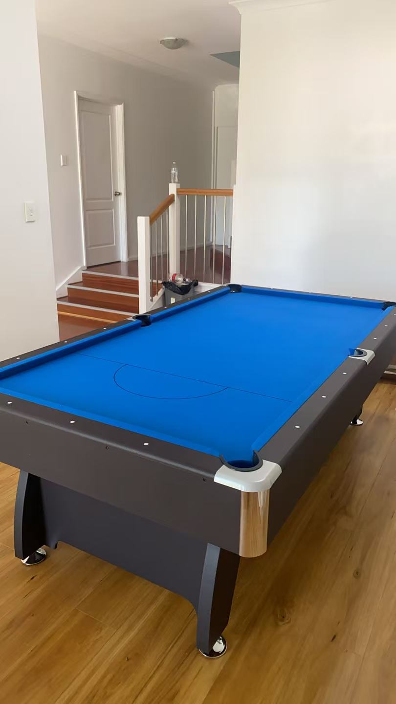 DELIVERY - 8FT PUB SIZE POOL TABLE SNOOKER BILLIARD TABLE 25MM TABLE TOP WITH FULL SIZE TABLE TENNIS TOP