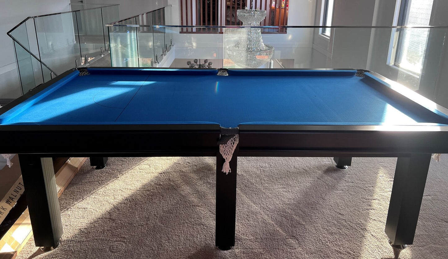 PICK UP - POOL TABLE 8FT SNOOKER BILLIARD TABLE 25MM TABLE TOP WITH NET POCKETS AND FULL ACCESSORIES