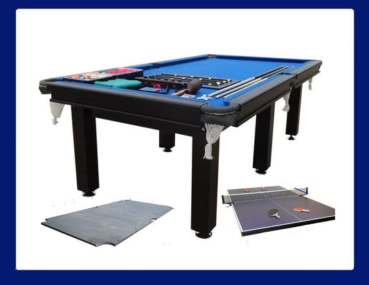 PICK UP - Brand New 8FT SLATE Pool Table Billiard Snooker Table With Full Size Table Tennis Top