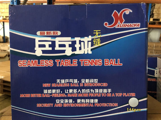 XUSHAOFA 40+ 1 star New Material Seamless PP Ball Table Tennis ball / ping pong ball 144pcs/box